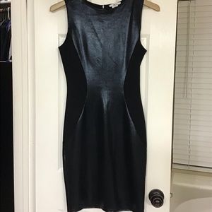 Black dress leather/material
